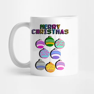 Merry Christmas Retro Bauble Design Mug